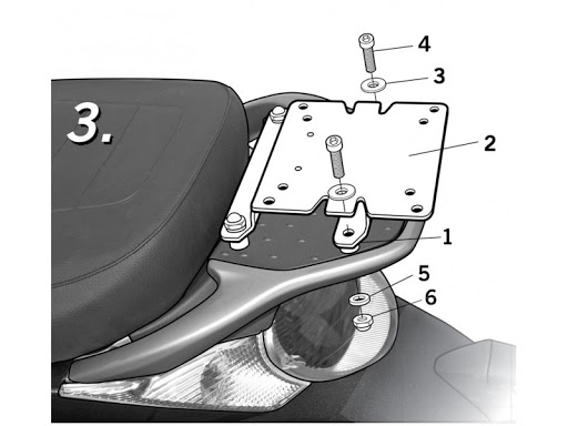 Aprilia Scarabeo 200GT nosič horního kufru SHAD A0SC53ST