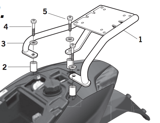 Derbi Variant 125 Sport 2012-2016 nosič horního kufru SHAD A0SP19ST